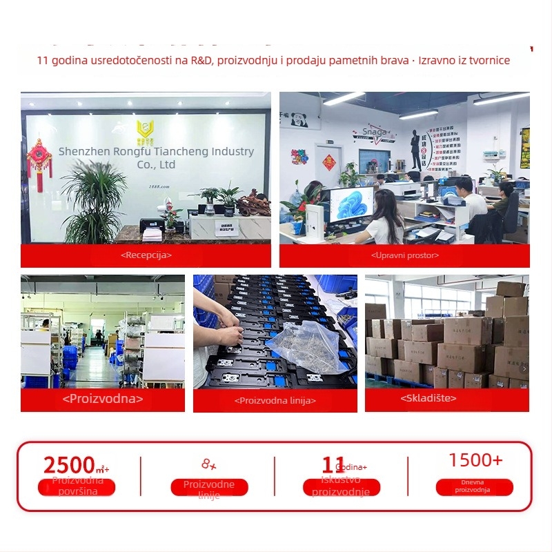 DS15-16 Biometrijska brava za unutarnja drvena vrata, 100 otisaka, skeniranje <0,5 s, FAR 0,00001, radna temperatura -10 do 60°C