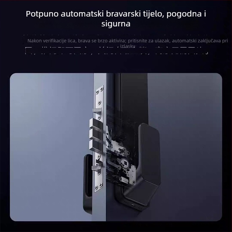 Pametna vrata zaključavanja K9 s prepoznavanjem lica i otiskom prsta, lozinka i daljinsko otključavanje – 100 pohranjenih otisaka; >100000 ciklusa otključavanja; skeniranje <0,2 s; video interkom