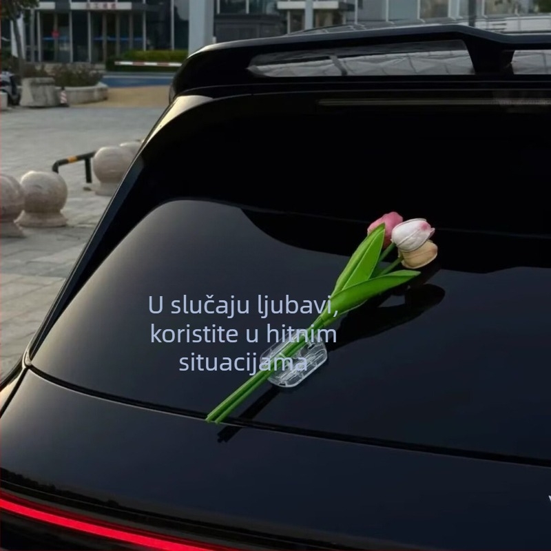 Auto dekorativne naljepnice s motivom tulipana (plastika; crtani motiv; samoljepljive)