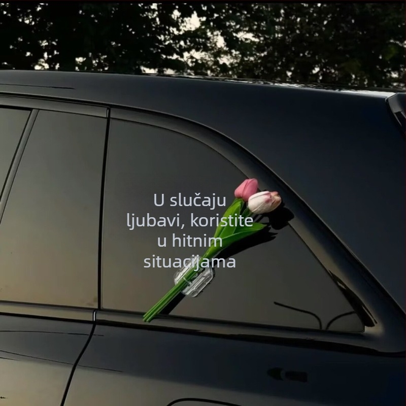 Auto dekorativne naljepnice s motivom tulipana (plastika; crtani motiv; samoljepljive)