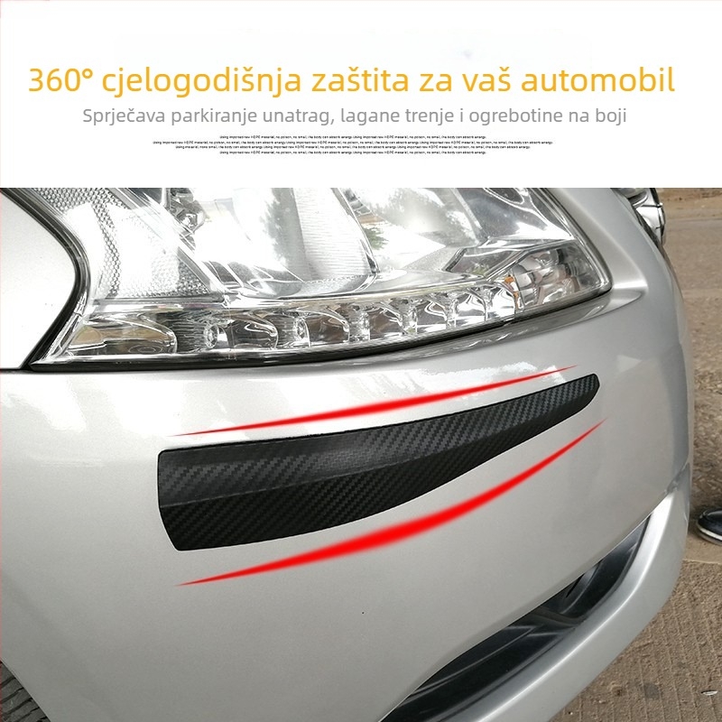 TM PVC zaštitna traka za prednji branik, protiv sudara, univerzalna za automobile, set od 2 komada