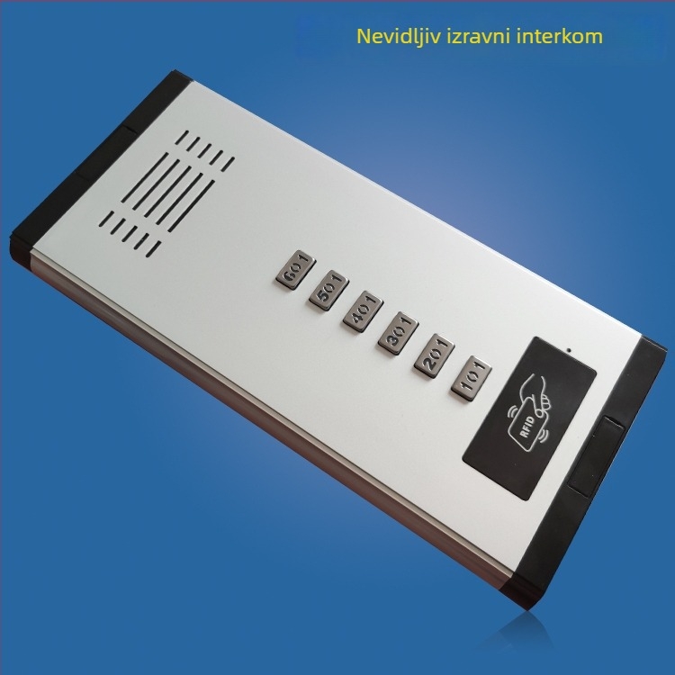 Sustav interkoma za stambenu zgradu s kontrolom pristupa – ID/IC kartica, NFC na mobilnom telefonu, glasovni interkom i zvono