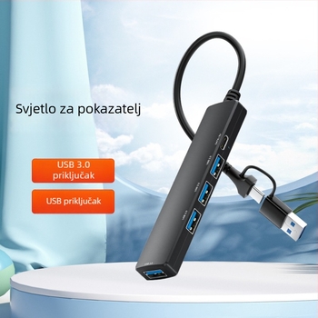 USB-C 5-u-1 docking hub, model JL-101G, USB 3.0 5 Gbps, bez vanjskog napajanja