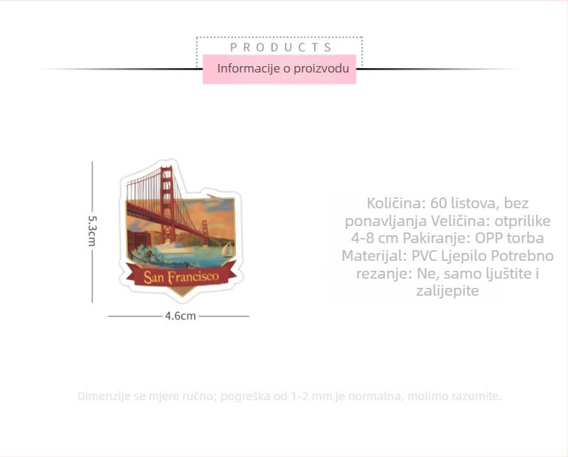 Naljepnica za karoseriju s motivom Kalifornije; materijal: naljepnica; ugradnja: ljepilo; prilagodba: moguća