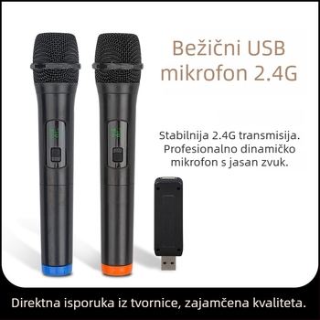 USB mikrofon za kućnu uporabu s dinamičkim elementom, model S1-105, frekvencijski raspon 20 Hz–20 kHz, SNR ≥100 dB, snaga 5 W, napon 5 V