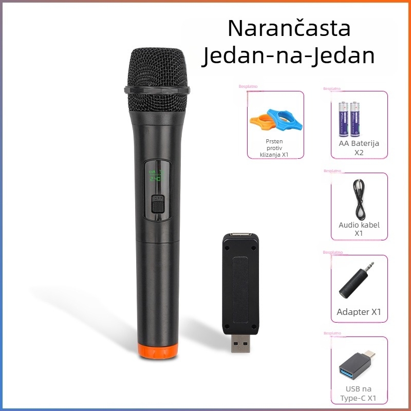 USB mikrofon za kućnu uporabu s dinamičkim elementom, model S1-105, frekvencijski raspon 20 Hz–20 kHz, SNR ≥100 dB, snaga 5 W, napon 5 V