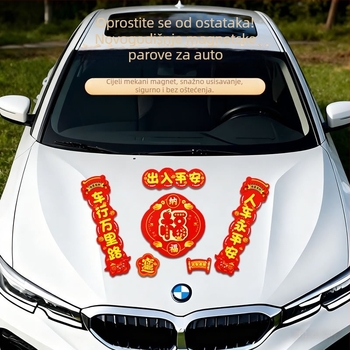 Naljepnice za karoseriju autom – crtani uzorak, magnetsko montiranje, prilagodljivo, pogodna za prednji dio, haubu, stražnji dio i bočne dijelove