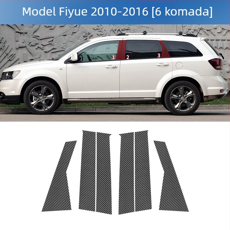 Karbonska folija za srednji B-stupac vrata za Dodge 10-16 Feiyue