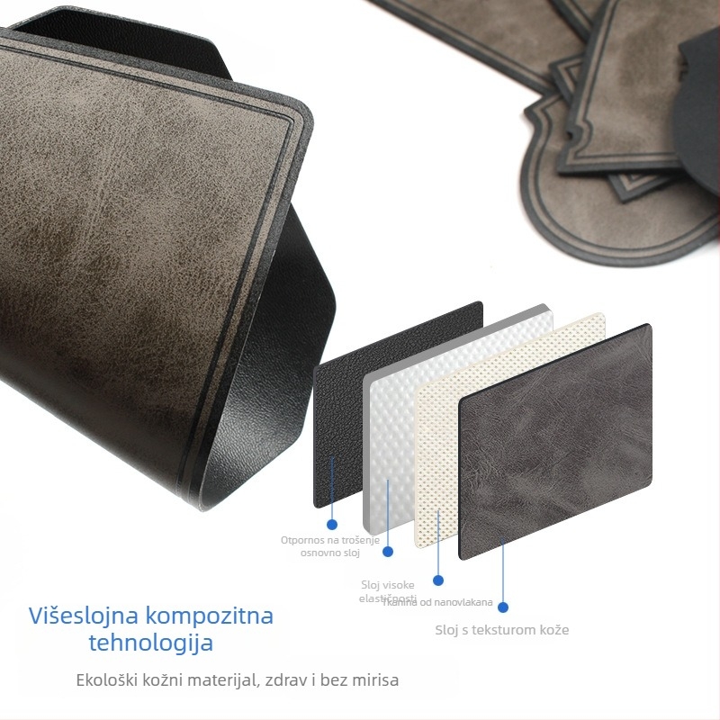 Auto vrata slot mata s unutarnjim skladišnim pretincom i podlogom za čaše – PU materijal; prilagodljivo; bez logotipa