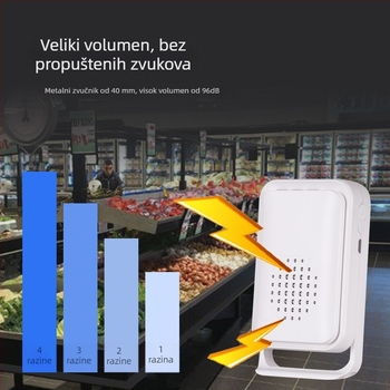Bežični zvonac za vrata s IR senzorom, napajanje baterijom/USB, 3.6V, 30 tonova zvuka, model 20RPro3