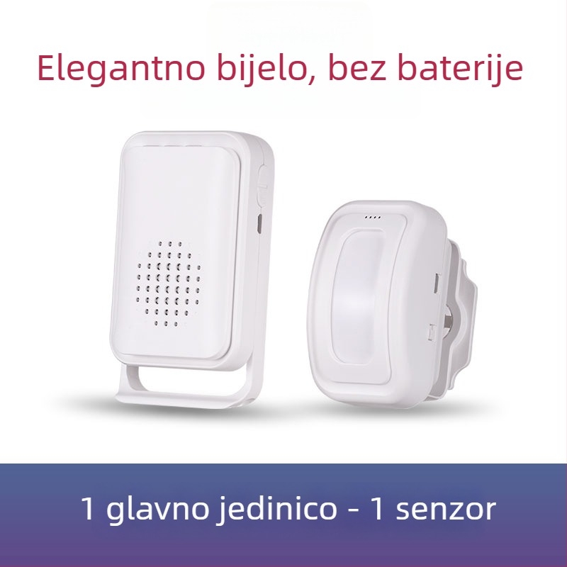 Bežični zvonac za vrata s IR senzorom, napajanje baterijom/USB, 3.6V, 30 tonova zvuka, model 20RPro3