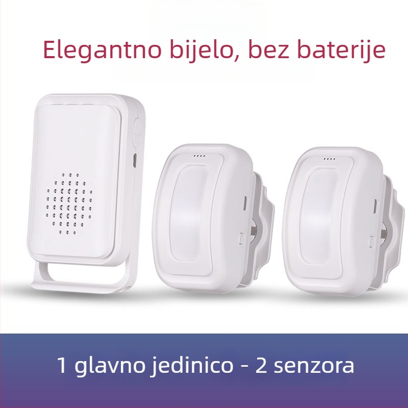 Bežični zvonac za vrata s IR senzorom, napajanje baterijom/USB, 3.6V, 30 tonova zvuka, model 20RPro3