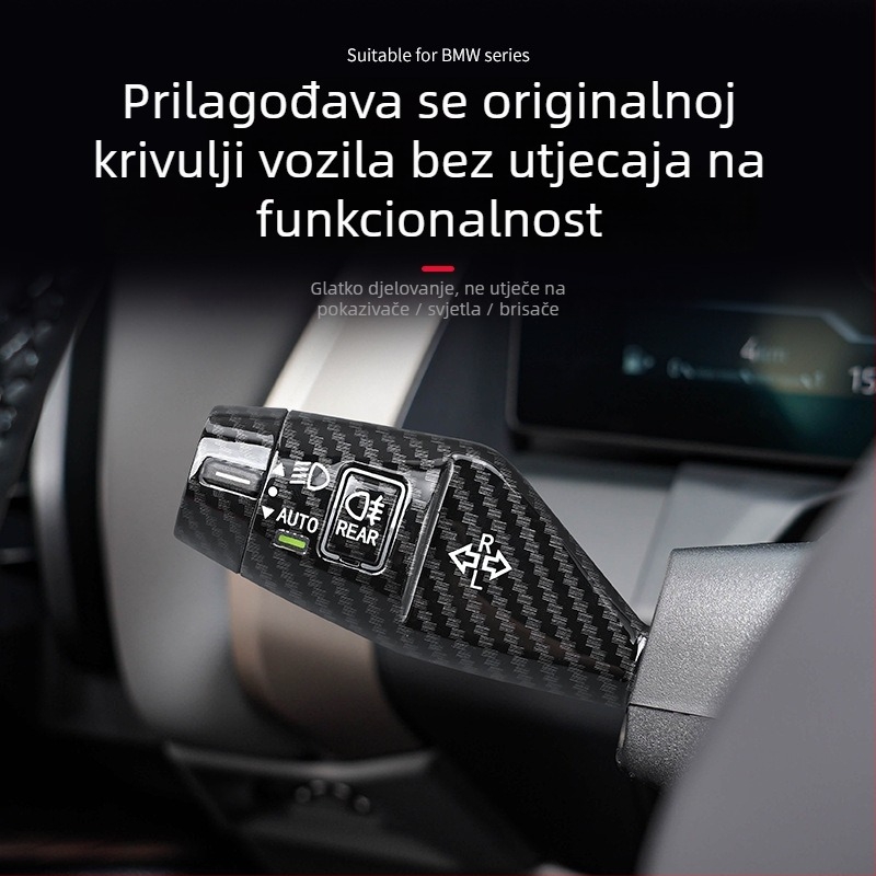 BMW X3 unutarnji dekorativni pokrov upravljača: prekidači brisača i pokazivača smjera, paddle za mijenjanje brzina – ABS, snap-on ugradnja