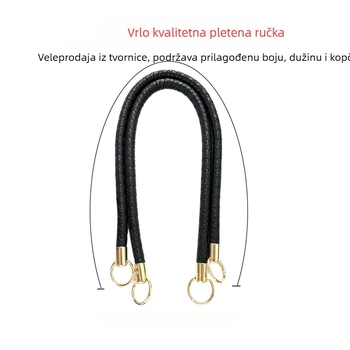 Pleteni kožni remen s ručkom za torbe — PU koža, dodaci za prtljagu, smanjuje teret, proljeće 2025