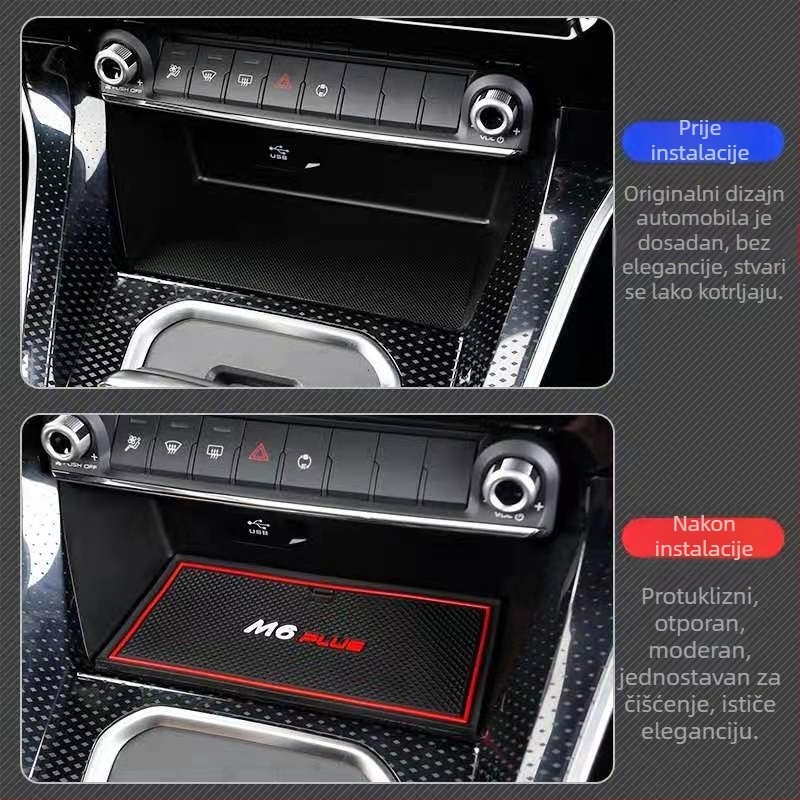 Haval M6Plus 2022 silikonska unutarnja pločica za slot za pohranu – antibakterijska, Zhizhida logo otisnuto