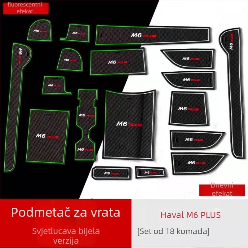 Haval M6Plus 2022 silikonska unutarnja pločica za slot za pohranu – antibakterijska, Zhizhida logo otisnuto