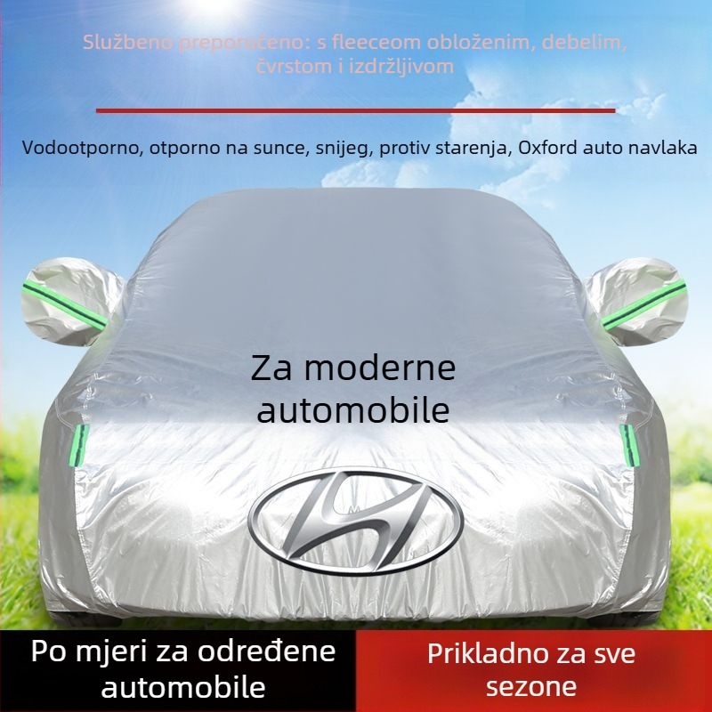 Pokrov za auto od Oxford platna za Elantra i kompatibilne modele, sve sezone zaštita, pojačana zaštita od sunca, snijega i mraza