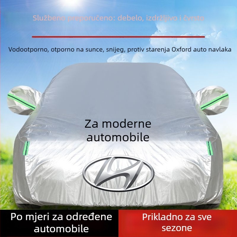 Pokrov za auto od Oxford platna za Elantra i kompatibilne modele, sve sezone zaštita, pojačana zaštita od sunca, snijega i mraza