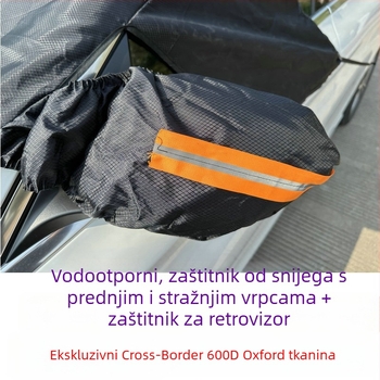 Snežni štitnik za prednje staklo automobila – Oxford 600D, vodootporan, anti-ľad, univerzalno prilagođavanje, ugrađena instalacija