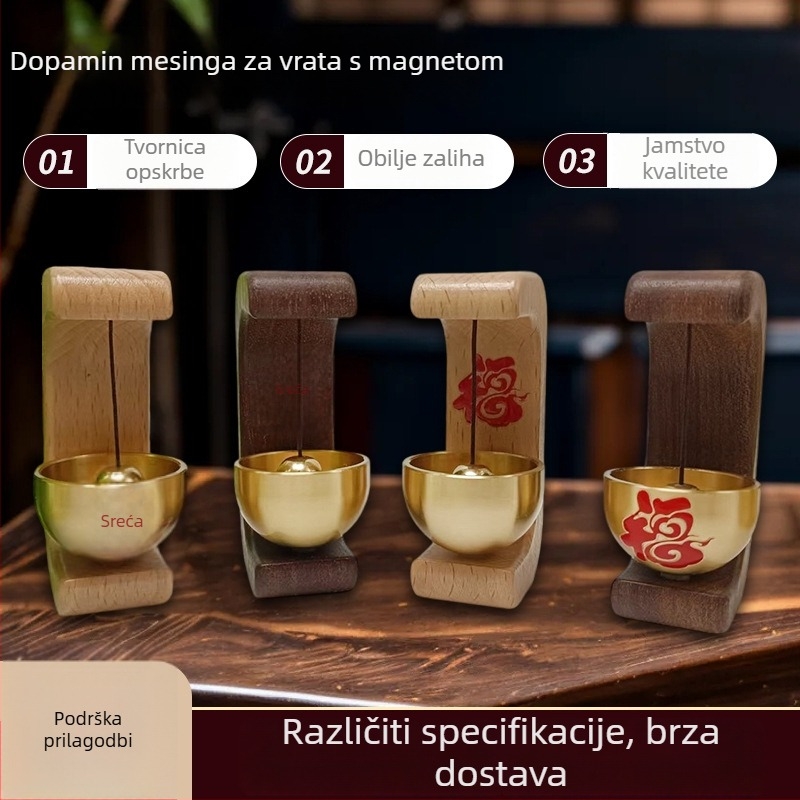 Vrata zvono od bakra, moderna minimalistička stil, kod 0062, pogodan za urede, hramove i hotele