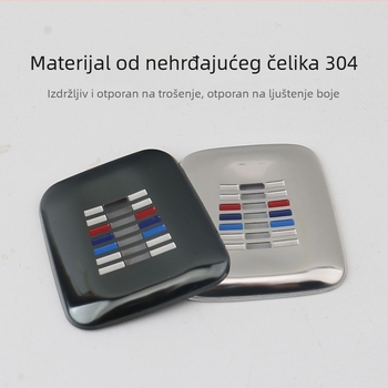 BMW mikrofonski metalni pokrov – nehrđajući čelik; model: BMW microphone metal cover; ugradnja: ljepilo; prilagodba: Da; ispis logotipa: Da