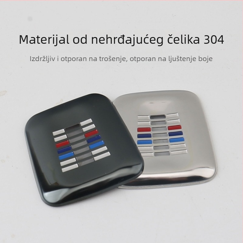 BMW mikrofonski metalni pokrov – nehrđajući čelik; model: BMW microphone metal cover; ugradnja: ljepilo; prilagodba: Da; ispis logotipa: Da