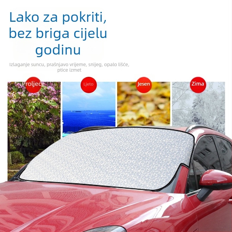 Automobilski snježni pokrov od aluminijske folije, zadebljani stil, instalacija karticom, prilagodljiva, opća kompatibilnost