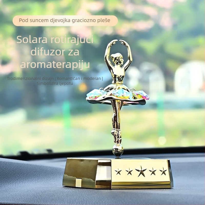 Auto aromaterapijski rotirajući ukras – metalni držač parfema, miris Ocean Wood, 5-10 ml, isparavanje 16-30 dana, montaža na sjedalo