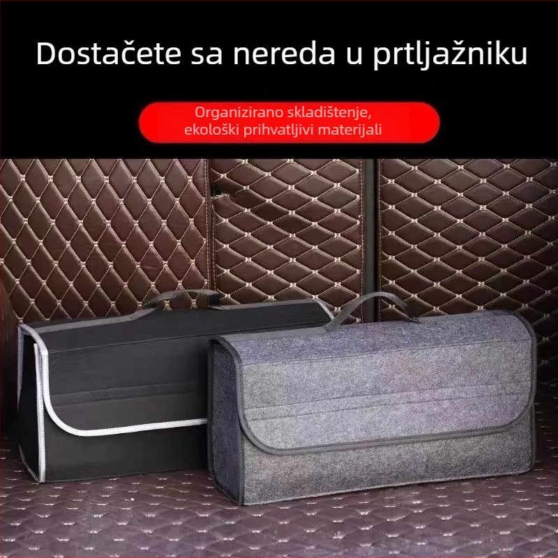 Torba za skladištenje prtljažnika automobila, sklopivi višenamjenski organizator; materijali: filc, Oxford tkanina, netkani materijal; marka: Mr. bao; šifra proizvoda: Trunk a1364