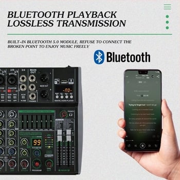 8-kanalni mikser s 99 DSP-om, 7-band EQ, Bluetooth i internim MP3 snimanjem