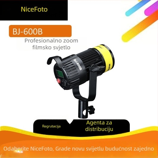 BJ-600B profesionalno LED svjetlo za fotografiju za snimanje filma/TV i live streaming, 30W, 5600K, kut zračenja 120°, AC 90–240V