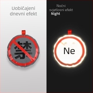 3D reflektirajući automobilski znak s personaliziranim tekstom za sigurniju noćnu vožnju