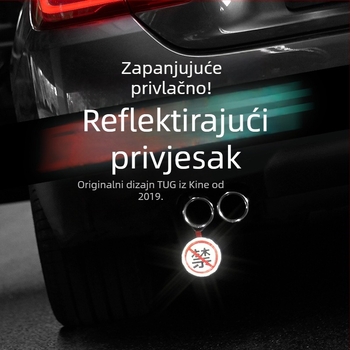 3D reflektirajući automobilski znak s personaliziranim tekstom za sigurniju noćnu vožnju