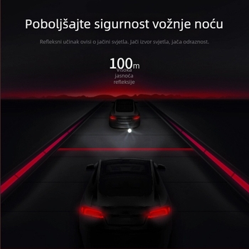 3D reflektirajući automobilski znak s personaliziranim tekstom za sigurniju noćnu vožnju