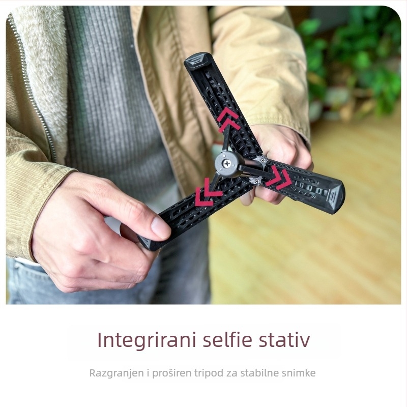 Proširivi monopod za telefon i kameru — univerzalni stolni stativ za livestream i vlog, ABS, nosivost do 1 kg, težina 180 g
