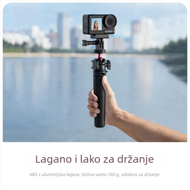 Proširivi monopod za telefon i kameru — univerzalni stolni stativ za livestream i vlog, ABS, nosivost do 1 kg, težina 180 g