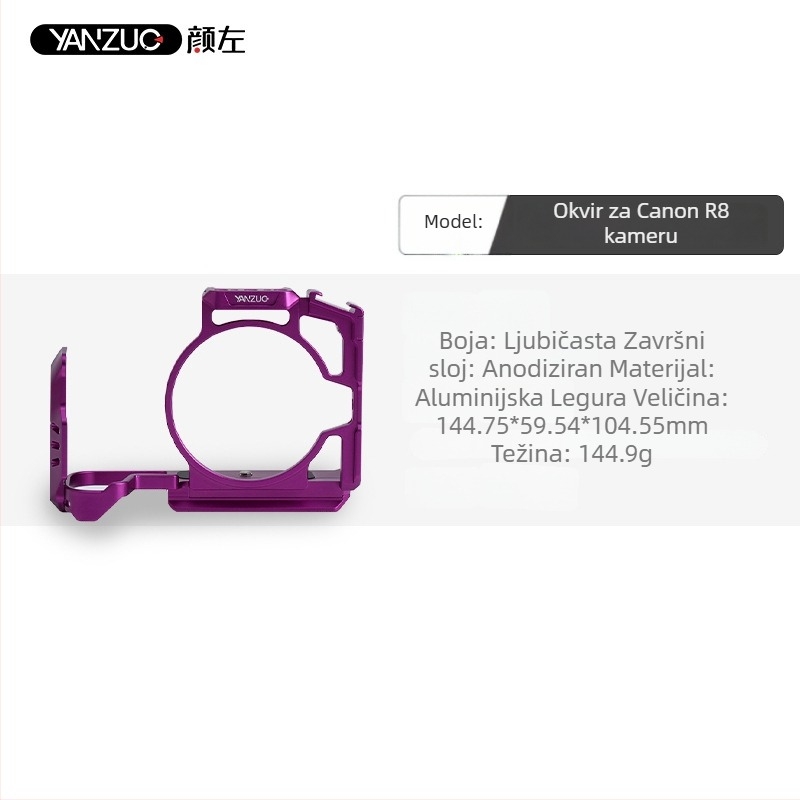 Glava stativa YZ-055 za Canon R8, aluminijska legura, nosivost 6–10 kg