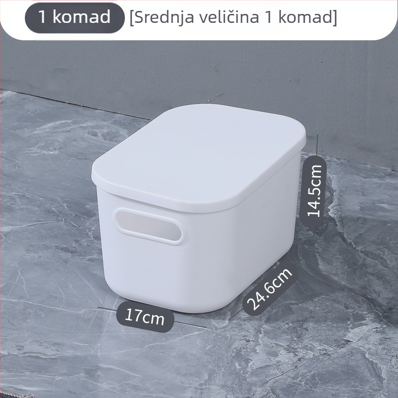 Baron Mehr plastična košara za pohranu, PP5, 12 L, zatvorenog tipa, za auto, dnevni boravak, spavaću sobu, ured, kuhinju, kupaonu