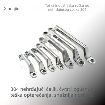 304 nehrđajući čelik, teška industrijska luknja ručka za vrata ormara, protiv krađe, ogledni završetak, modeli Lsh702/Lsh707