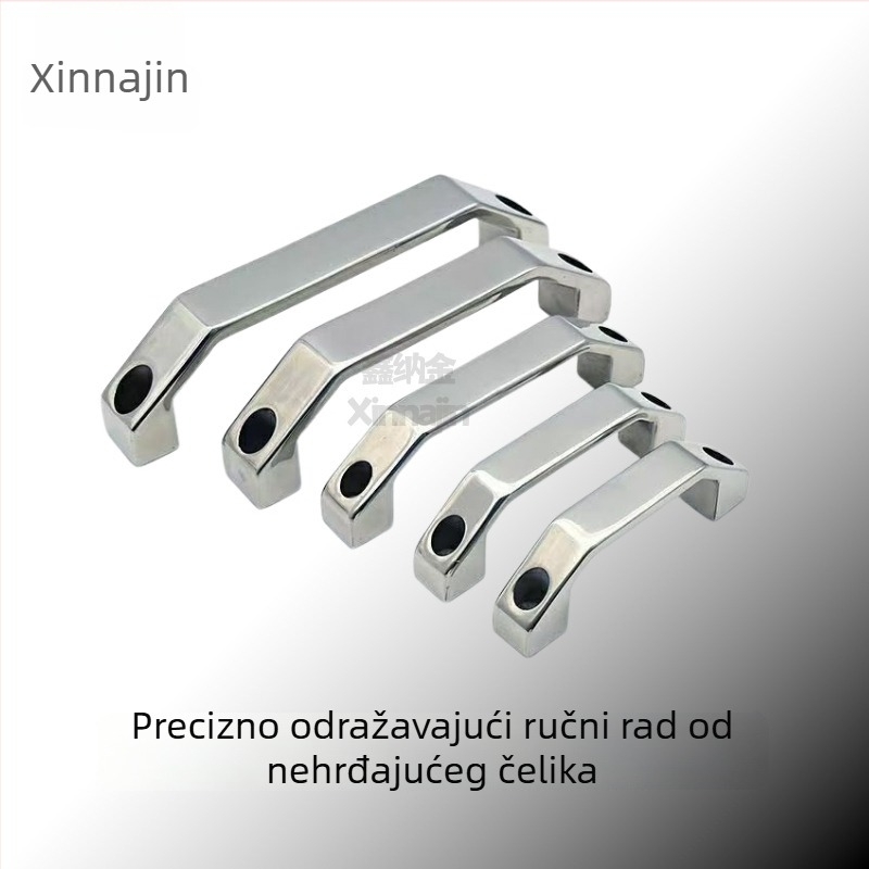 304 nehrđajući čelik, teška industrijska luknja ručka za vrata ormara, protiv krađe, ogledni završetak, modeli Lsh702/Lsh707