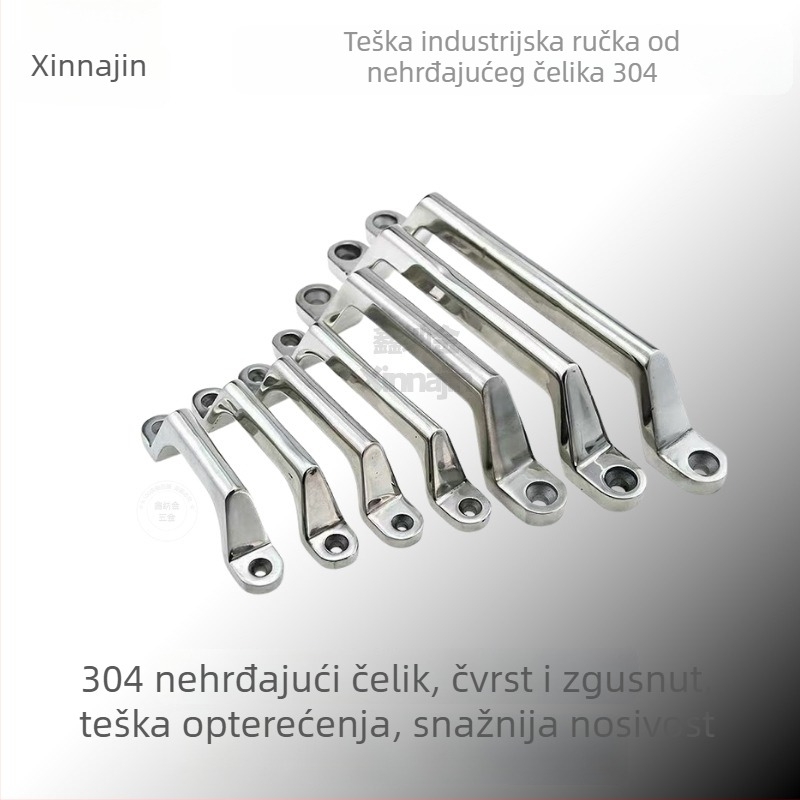 304 nehrđajući čelik, teška industrijska luknja ručka za vrata ormara, protiv krađe, ogledni završetak, modeli Lsh702/Lsh707