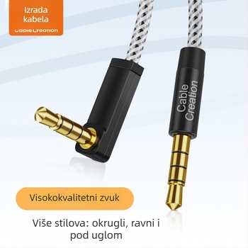 Audio kabel pozlaćen, 3-žilni emajlirani bakar, pamučna mreža (RoHS)