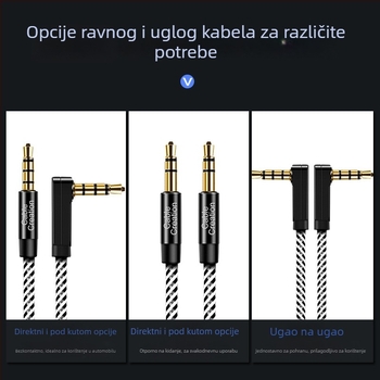 Audio kabel pozlaćen, 3-žilni emajlirani bakar, pamučna mreža (RoHS)