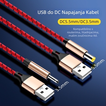 TYPE-C Dual Audio audio kabel, pleteni najlonski omot, bakreno jezgro, kompatibilno s 3,5 mm uređajima