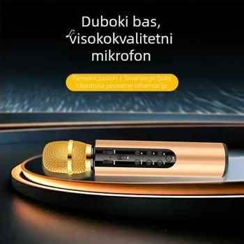 Bežični mikrofon M6 s integriranim zvučnikom i zvučnom karticom (Bluetooth 5.3, baterija 1200–2000 mAh, SNR ≥85 dB, izlazna snaga 10 W)