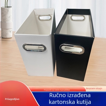 Preklopna kutija za pohranu, karton, kapacitet 1, bez poklopca, za organizaciju predmeta
