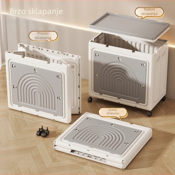 Gassner plastična kutija za skladištenje s preklopnim poklopcem – bez montaže, velik kapacitet za odjeću, deke i igračke