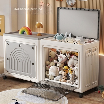 Gassner plastična kutija za skladištenje s preklopnim poklopcem – bez montaže, velik kapacitet za odjeću, deke i igračke