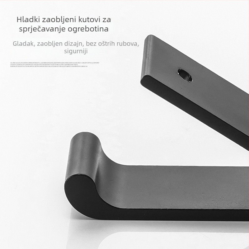 Olefo skriveni kukica za garderobu - bez bušenja, sklopiva, aluminijski spoj, elektroplatirana površina, za vrata/ zid, Model 800, moderni minimalistički stil