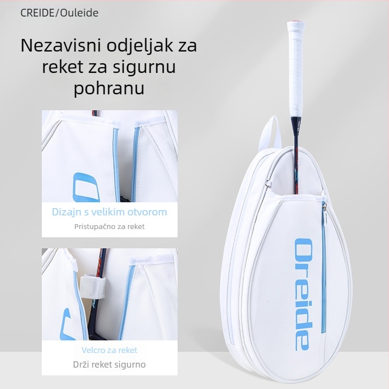 Torba za badminton/reket s crossbody naramenicom, PVC koža, vodootporna tkanina, Oreide marka, za odrasle, za badminton i tenis